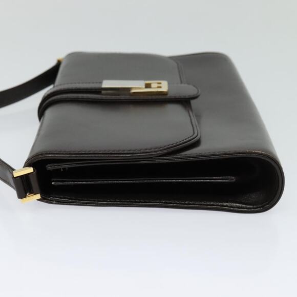 GUCCI Shoulder Bag Leather Brown Gold Silver - Picture 4 of 16